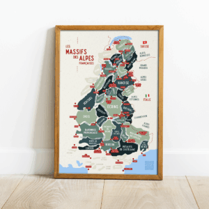 Carte des massifs et vallées des Alpes Françaises