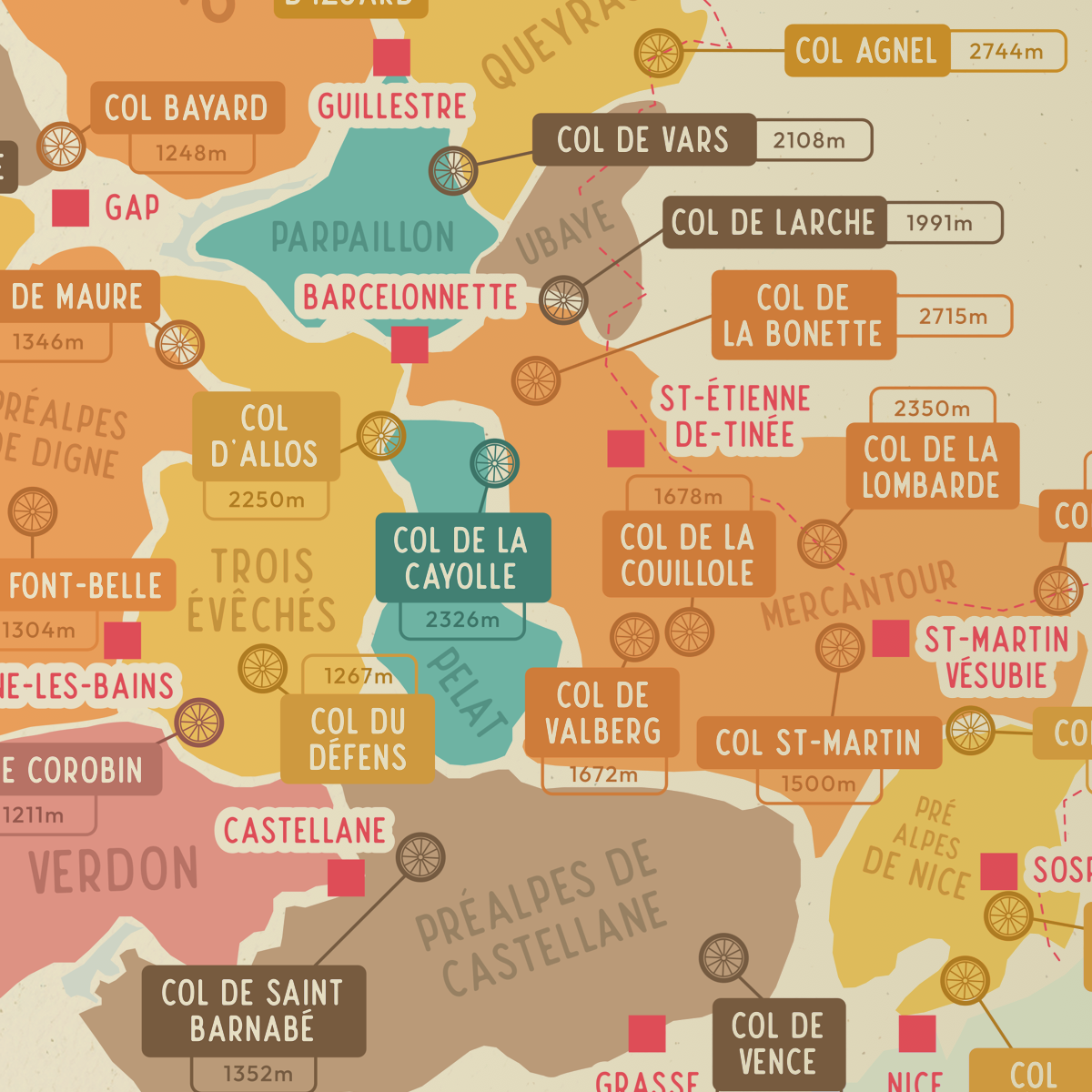 Cols mythiques des Alpes Françaises